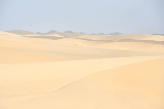 A paisagem desértica dos Médanos de Coro, na entrada da península de Paraguaná, no noroeste da Venezuela